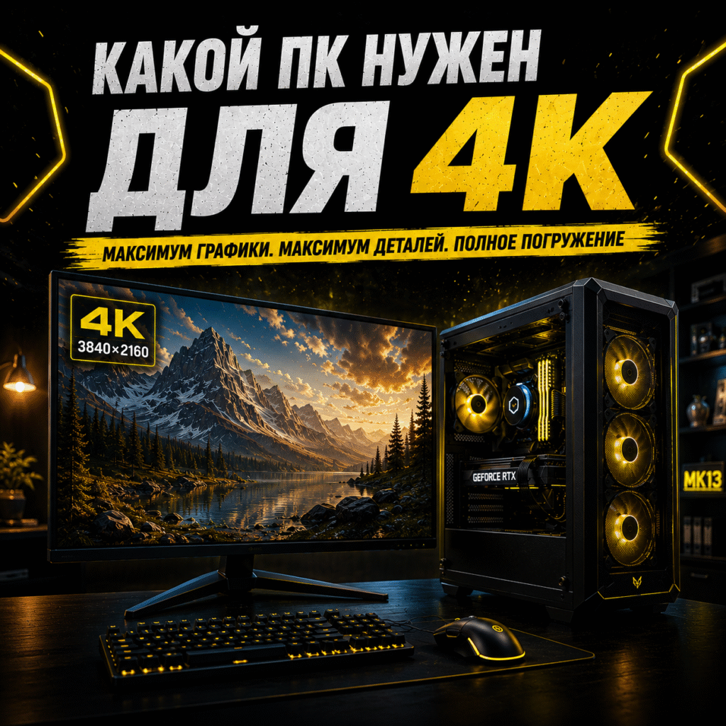 Какой ПК нужен для игр в 4K в 2026 году